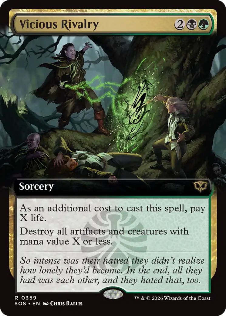 Vicious Rivalry (Extended Art) [Secrets of Strixhaven] [Foil]