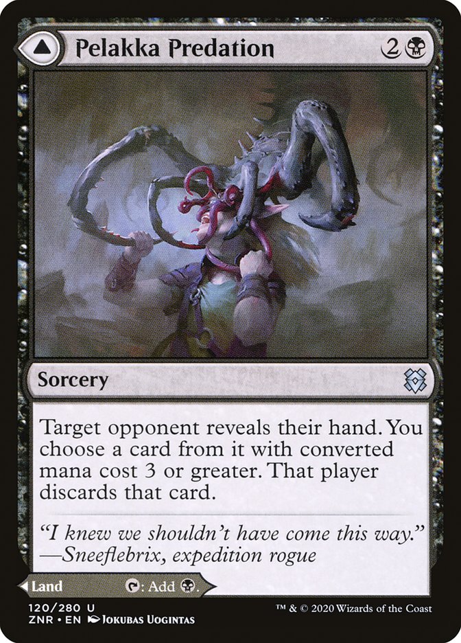 Pelakka Predation // Pelakka Caverns [Zendikar Rising] [Foil]