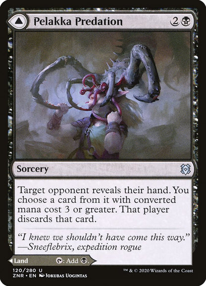 Pelakka Predation // Pelakka Caverns [Zendikar Rising] [Foil]