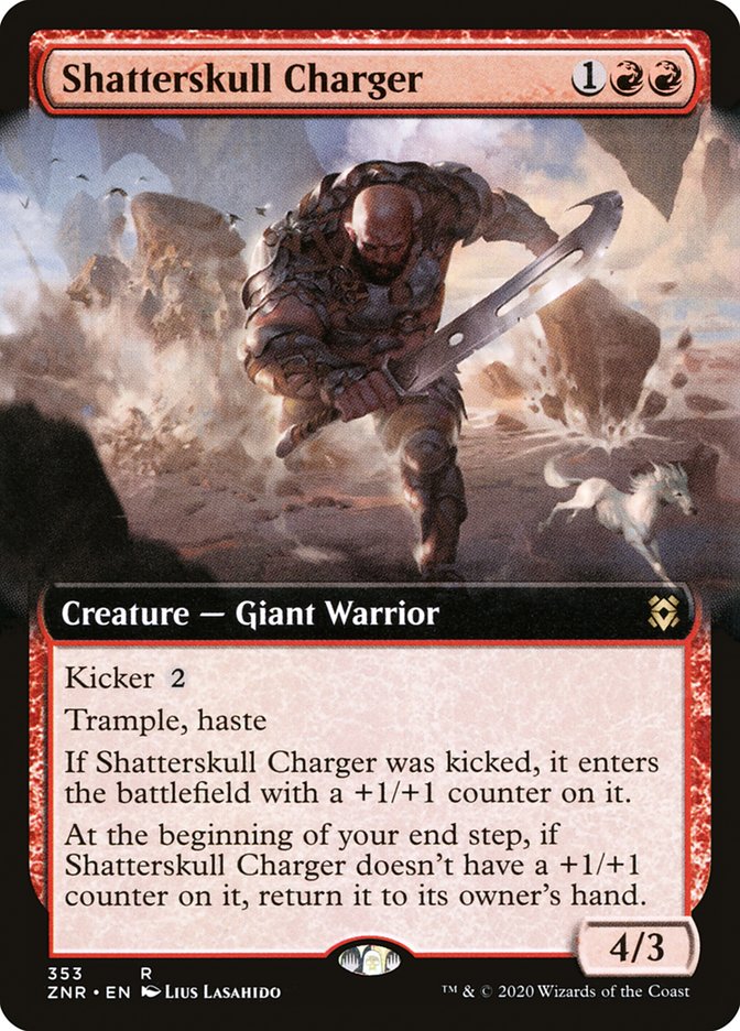 Shatterskull Charger (Extended Art) [Zendikar Rising] [Foil]