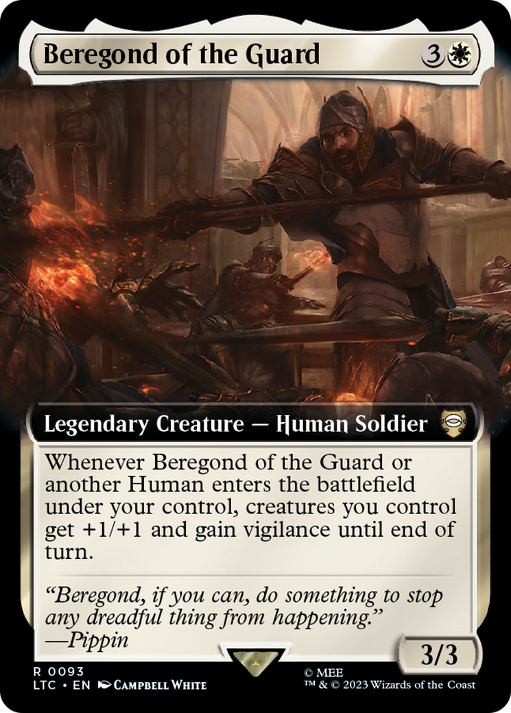 Beregond of the Guard (Extended Art) [The Lord of the Rings: Tales of Middle-Earth Commander] [Foil]