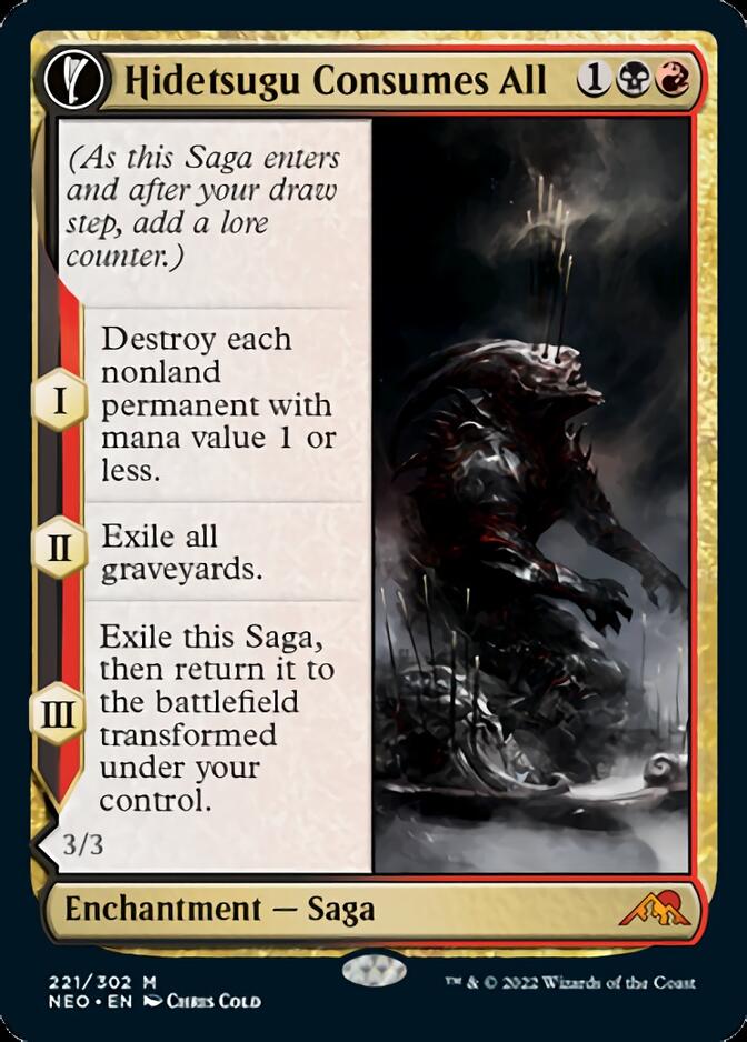 Hidetsugu Consumes All // Vessel of the All-Consuming [Kamigawa: Neon Dynasty] [Foil]