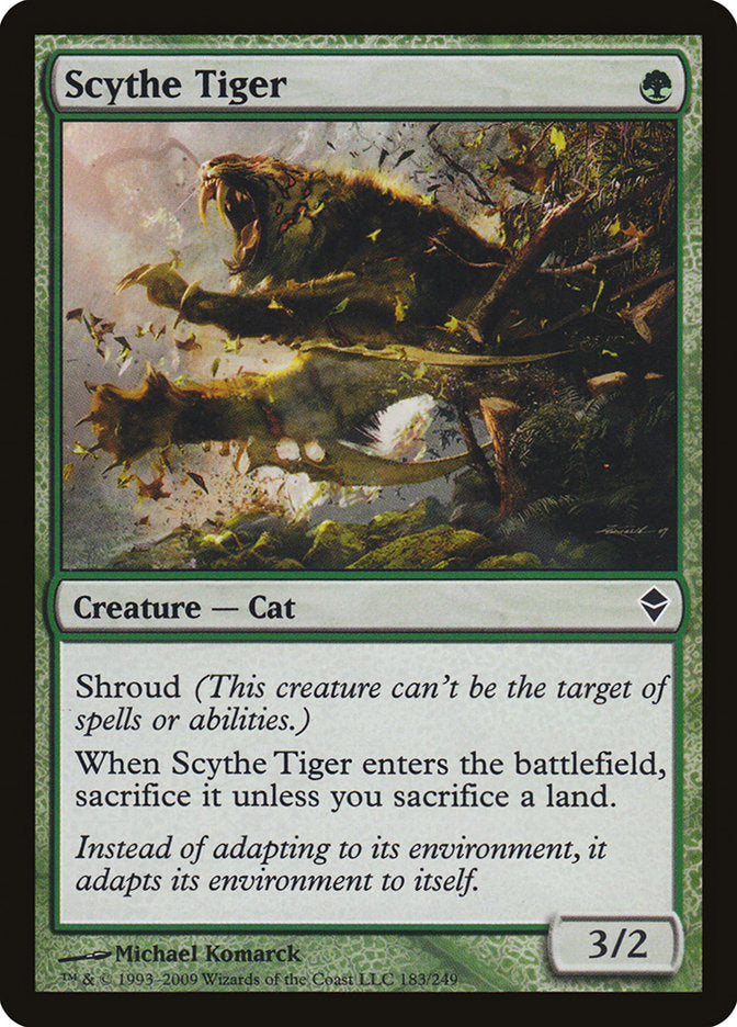 Scythe Tiger [Zendikar] [Foil]