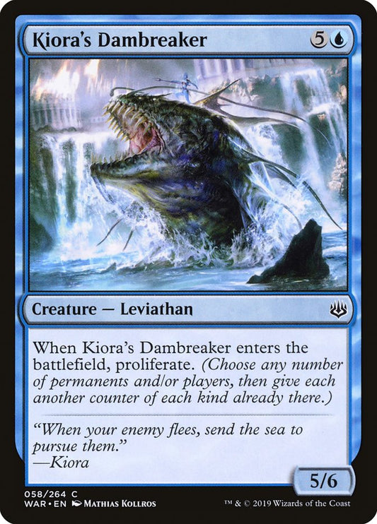 Kiora's Dambreaker [War of the Spark] [Foil]
