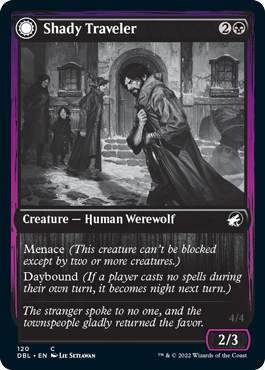 Shady Traveler // Stalking Predator [Innistrad: Double Feature] [Foil]