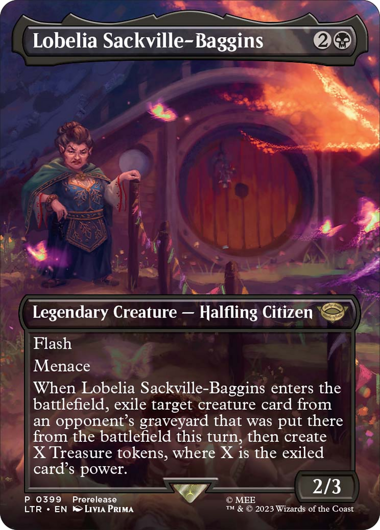 Lobelia Sackville-Baggins (Borderless Alternate Art) [The Lord of the Rings: Tales of Middle-Earth] [Foil]