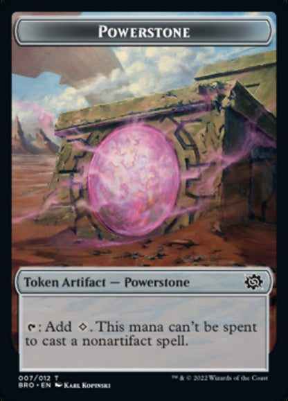 Powerstone // Ravage Double-Sided Token [The Brothers' War Tokens] [Foil]