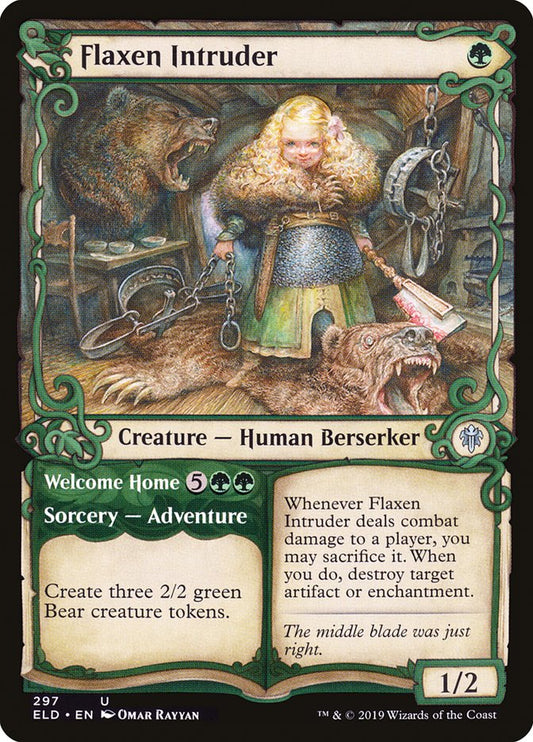 Flaxen Intruder // Welcome Home (Showcase) [Throne of Eldraine] [Foil]