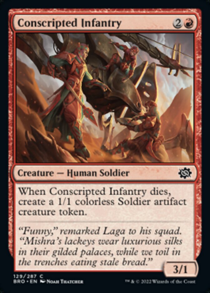 Conscripted Infantry [The Brothers' War] [Foil]