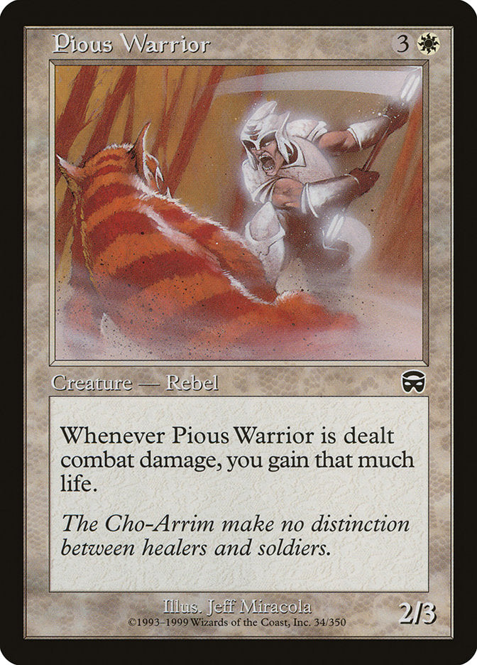 Pious Warrior [Mercadian Masques] [Foil]