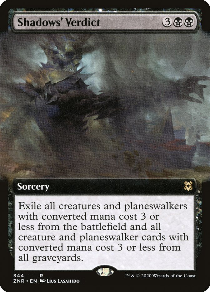 Shadows' Verdict (Extended Art) [Zendikar Rising] [Foil]