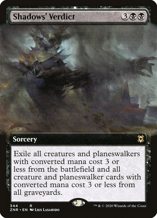Shadows' Verdict (Extended Art) [Zendikar Rising] [Foil]