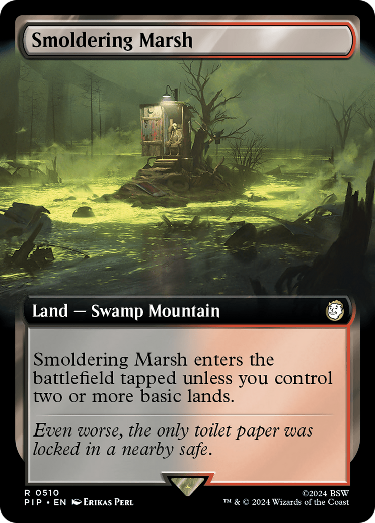 Smoldering Marsh (Extended Art) [Fallout] [Foil]