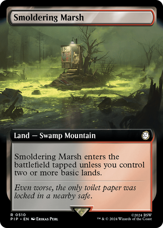 Smoldering Marsh (Extended Art) [Fallout] [Foil]