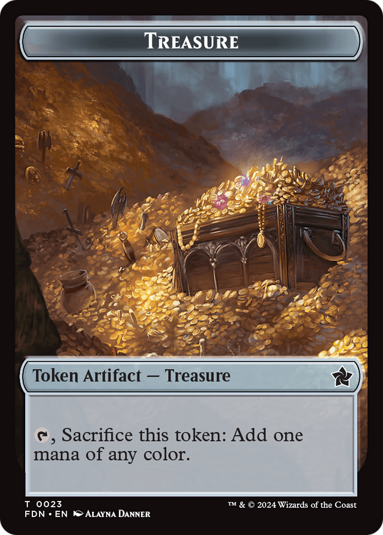 Food // Treasure Double-Sided Token [Foundations Tokens] [Foil]