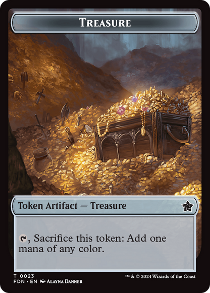 Food // Treasure Double-Sided Token [Foundations Tokens] [Foil]