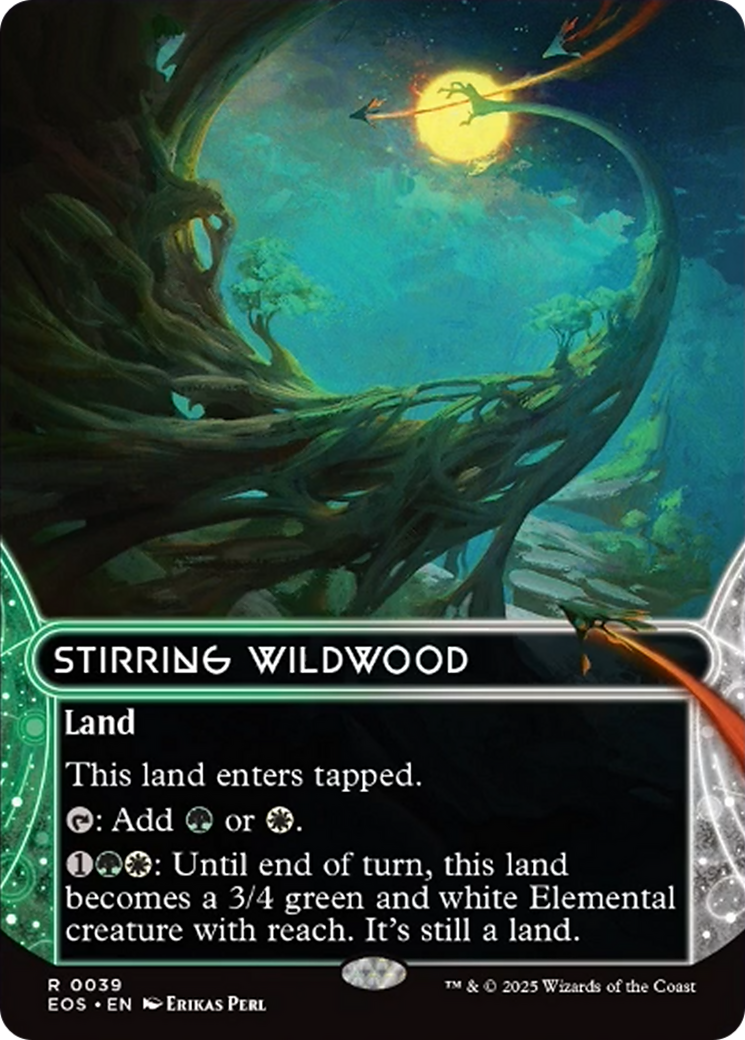 Stirring Wildwood (0039) (Borderless) [Edge of Eternities: Stellar Sights] [Foil]