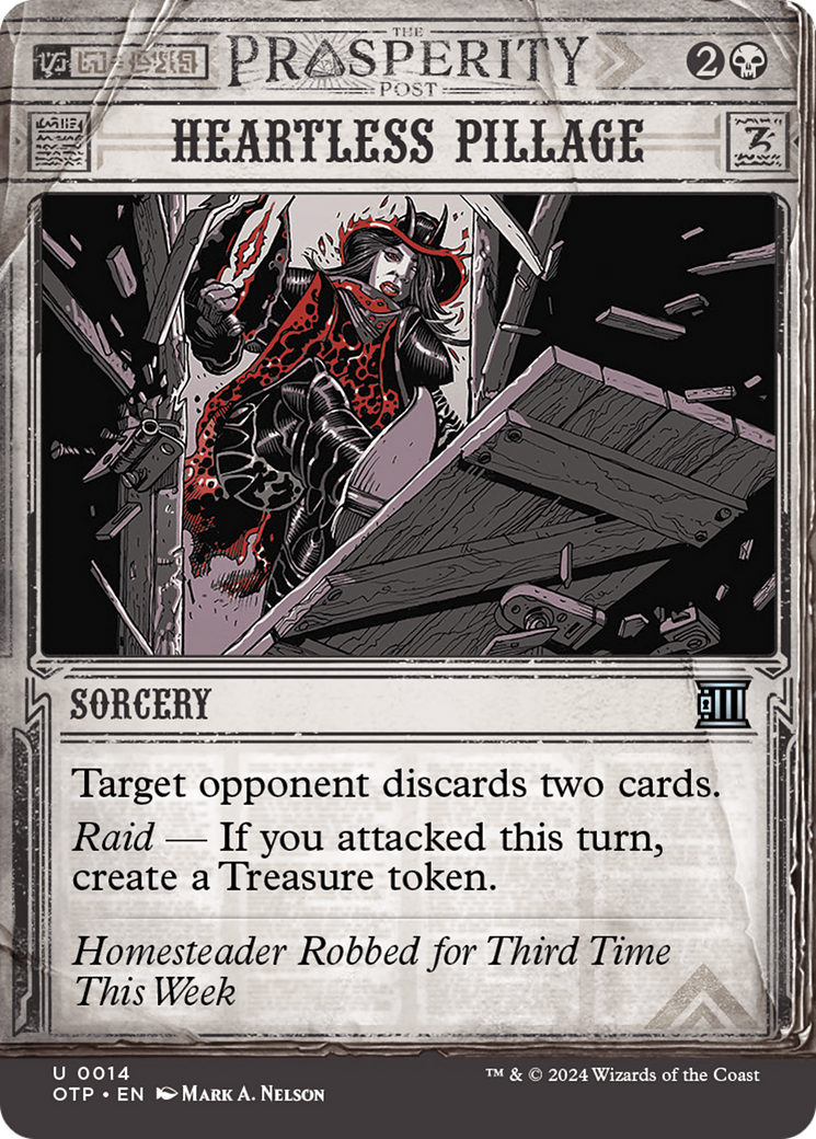 Heartless Pillage [Outlaws of Thunder Junction: Breaking News] [Foil]