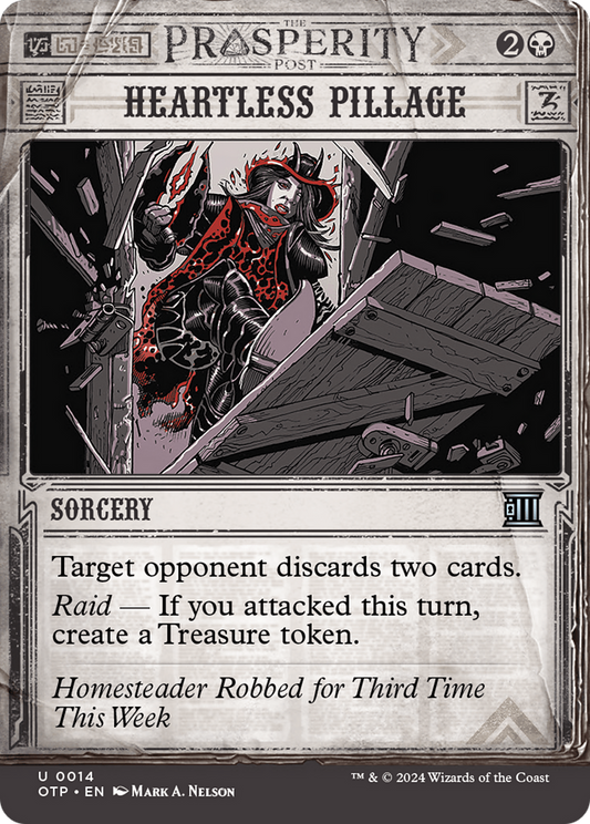 Heartless Pillage [Outlaws of Thunder Junction: Breaking News] [Foil]