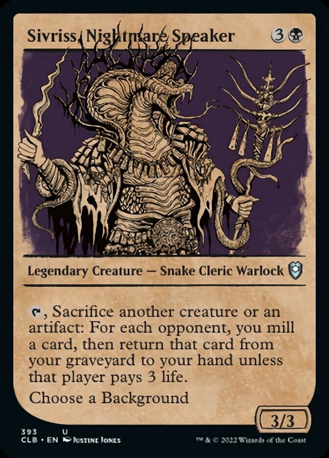 Sivriss, Nightmare Speaker (Showcase) [Commander Legends: Battle for Baldur's Gate] [Foil]
