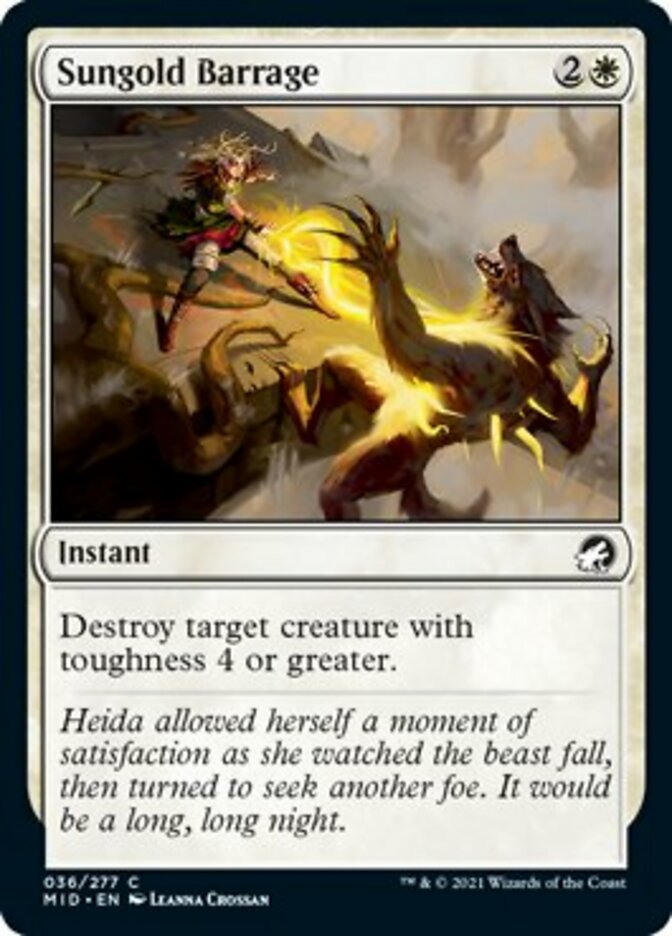 Sungold Barrage [Innistrad: Midnight Hunt] [Foil]