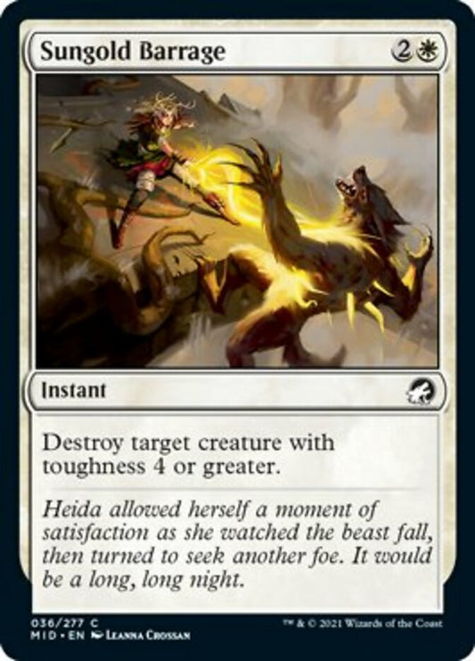 Sungold Barrage [Innistrad: Midnight Hunt] [Foil]
