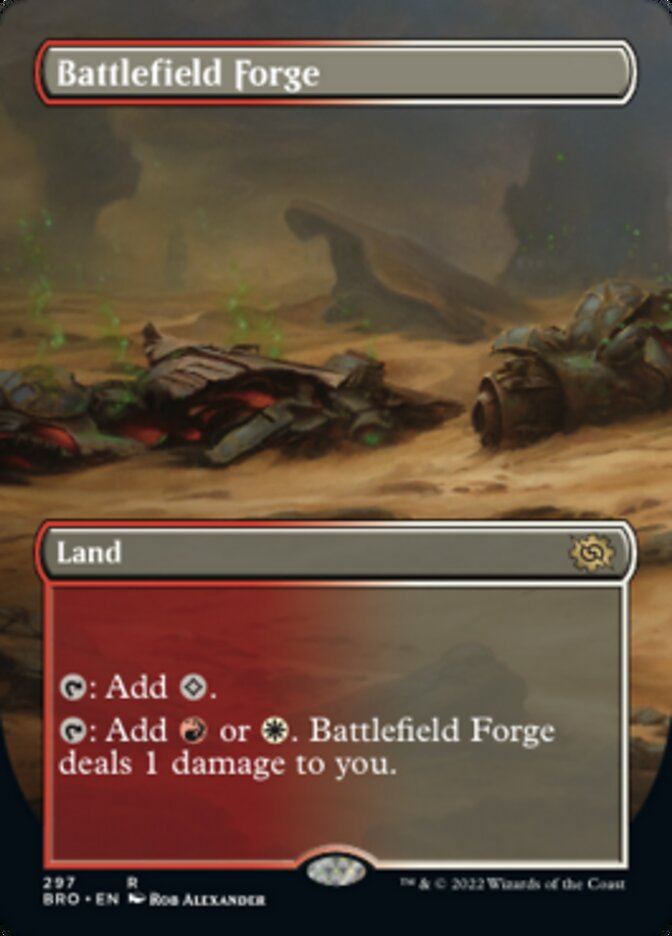Battlefield Forge (Borderless Alternate Art) [The Brothers' War] [Foil]