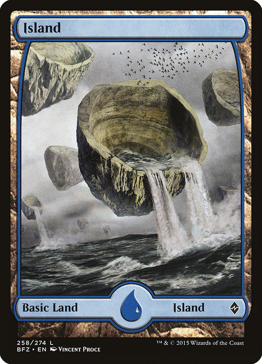 Island (258) (Full Art) [Battle for Zendikar] [Foil]