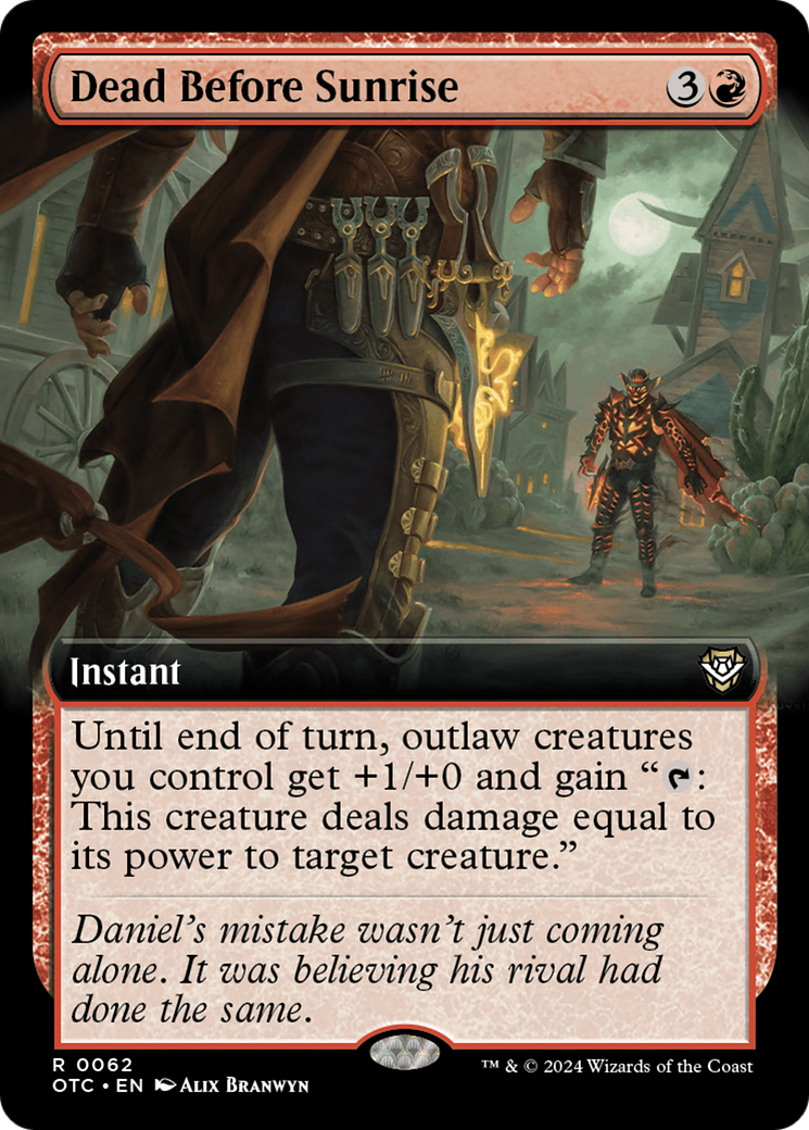 Dead Before Sunrise (Extended Art) [Outlaws of Thunder Junction Commander] [Foil]