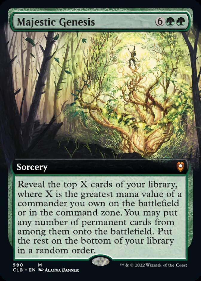 Majestic Genesis (Extended Art) [Commander Legends: Battle for Baldur's Gate] [Foil]