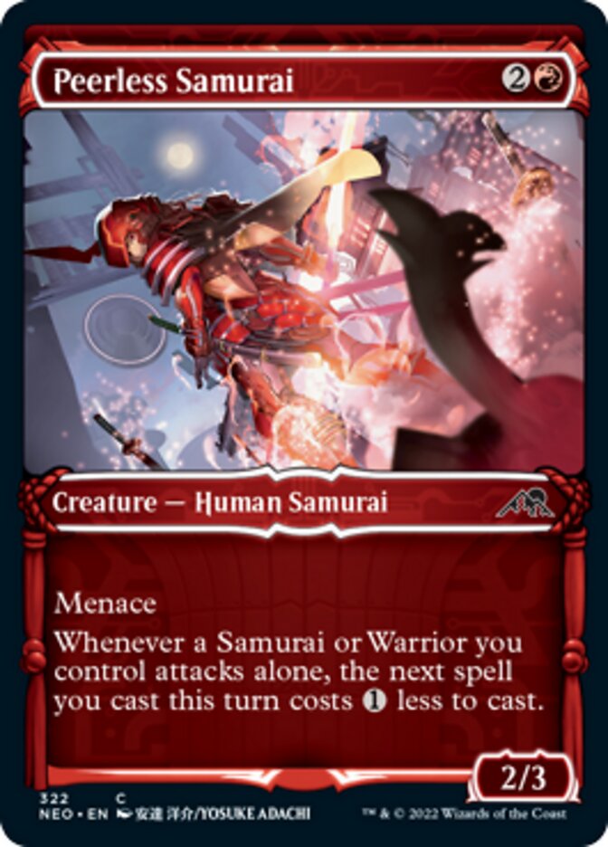 Peerless Samurai (Showcase Samurai) [Kamigawa: Neon Dynasty] [Foil]
