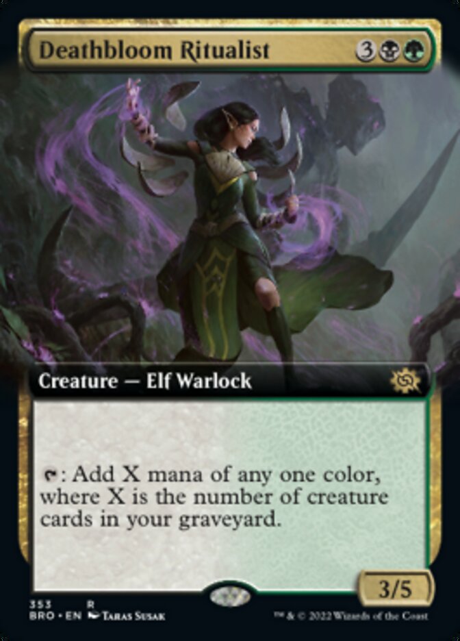 Deathbloom Ritualist (Extended Art) [The Brothers' War] [Foil]