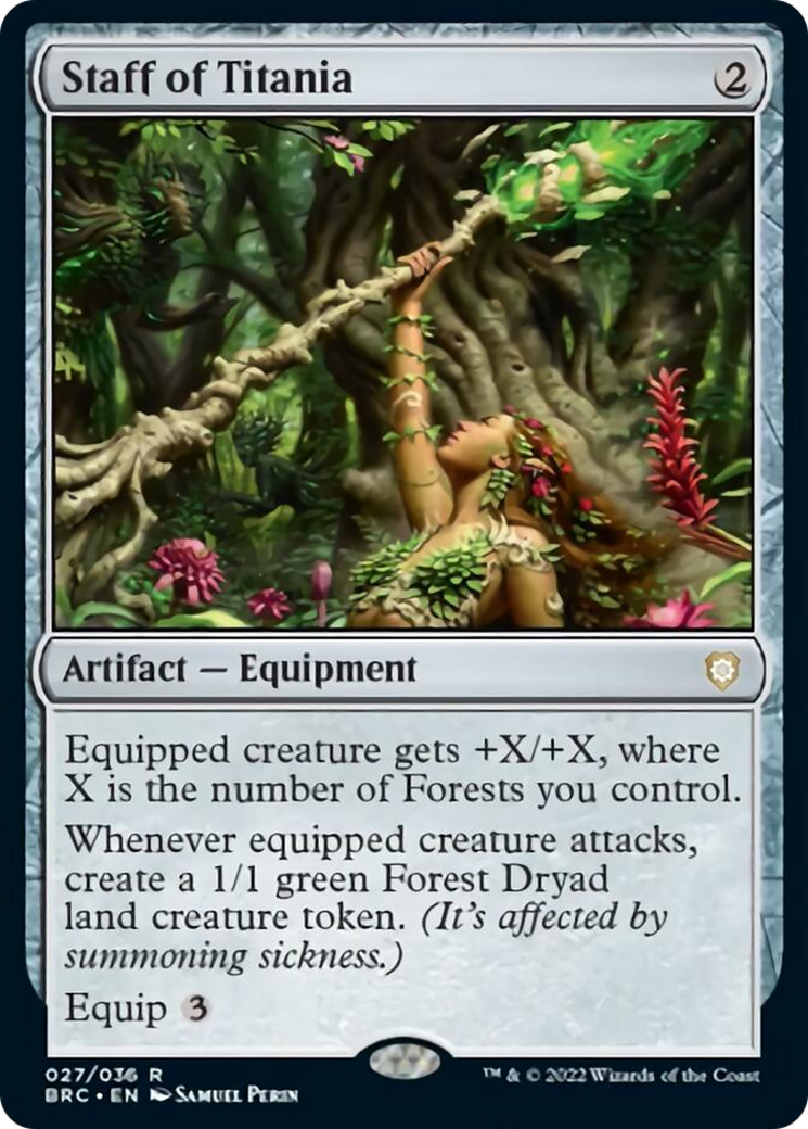 Staff of Titania [The Brothers' War Commander] [Foil]
