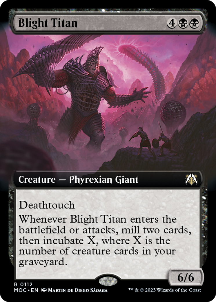 Blight Titan (Extended Art) [March of the Machine Commander] [Foil]