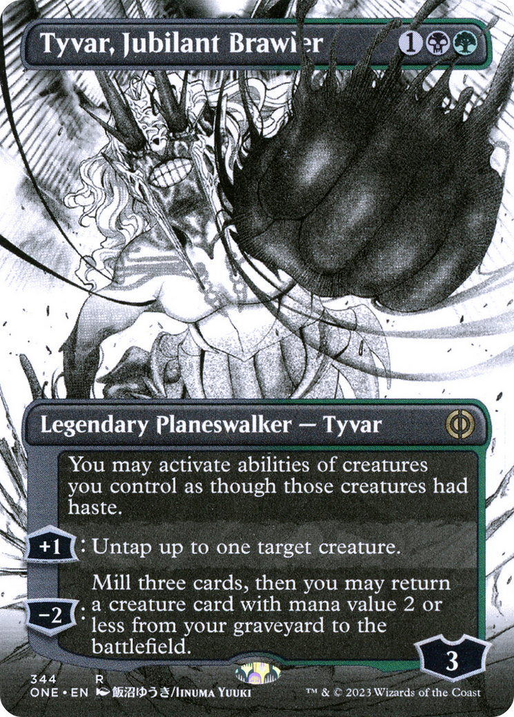 Tyvar, Jubilant Brawler (Borderless Manga) [Phyrexia: All Will Be One] [Foil]