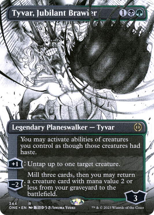 Tyvar, Jubilant Brawler (Borderless Manga) [Phyrexia: All Will Be One] [Foil]