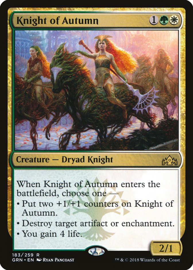 Knight of Autumn [Guilds of Ravnica] [Foil]