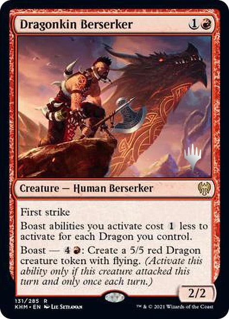Dragonkin Berserker (Promo Pack) [Kaldheim Promos] [Foil]