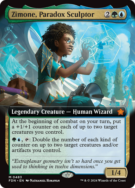 Zimone, Paradox Sculptor (Extended Art) [Foundations] [Foil]