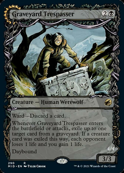 Graveyard Trespasser // Graveyard Glutton (Showcase Equinox) [Innistrad: Midnight Hunt] [Foil]