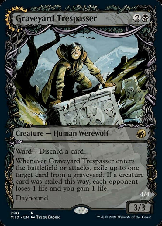 Graveyard Trespasser // Graveyard Glutton (Showcase Equinox) [Innistrad: Midnight Hunt] [Foil]