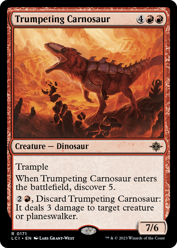 Trumpeting Carnosaur [The Lost Caverns of Ixalan] [Foil]