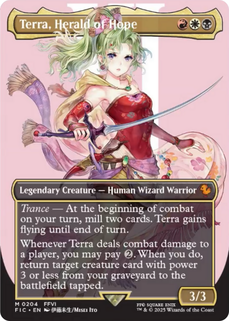 Terra, Herald of Hope (Borderless) [FINAL FANTASY Commander] [Foil]