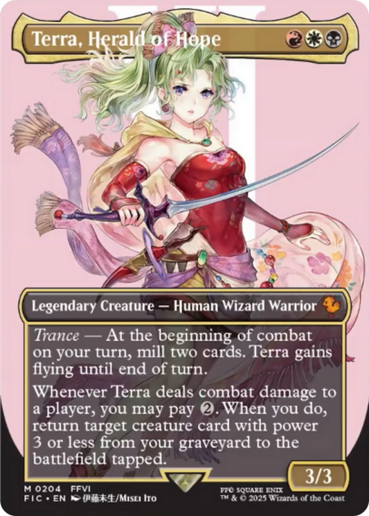 Terra, Herald of Hope (Borderless) [FINAL FANTASY Commander] [Foil]