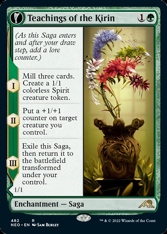 Teachings of the Kirin // Kirin-Touched Orochi (Extended Art) [Kamigawa: Neon Dynasty] [Foil]