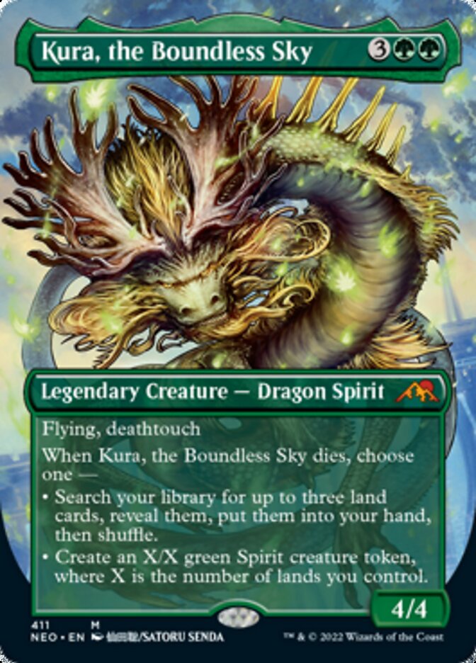 Kura, the Boundless Sky (Borderless Alternate Art) [Kamigawa: Neon Dynasty] [Foil]