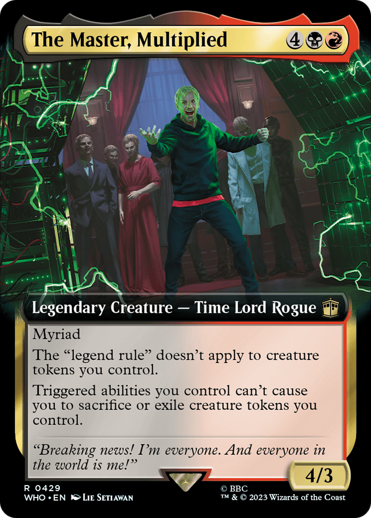 The Master, Multiplied (Extended Art) [Doctor Who] [Foil]