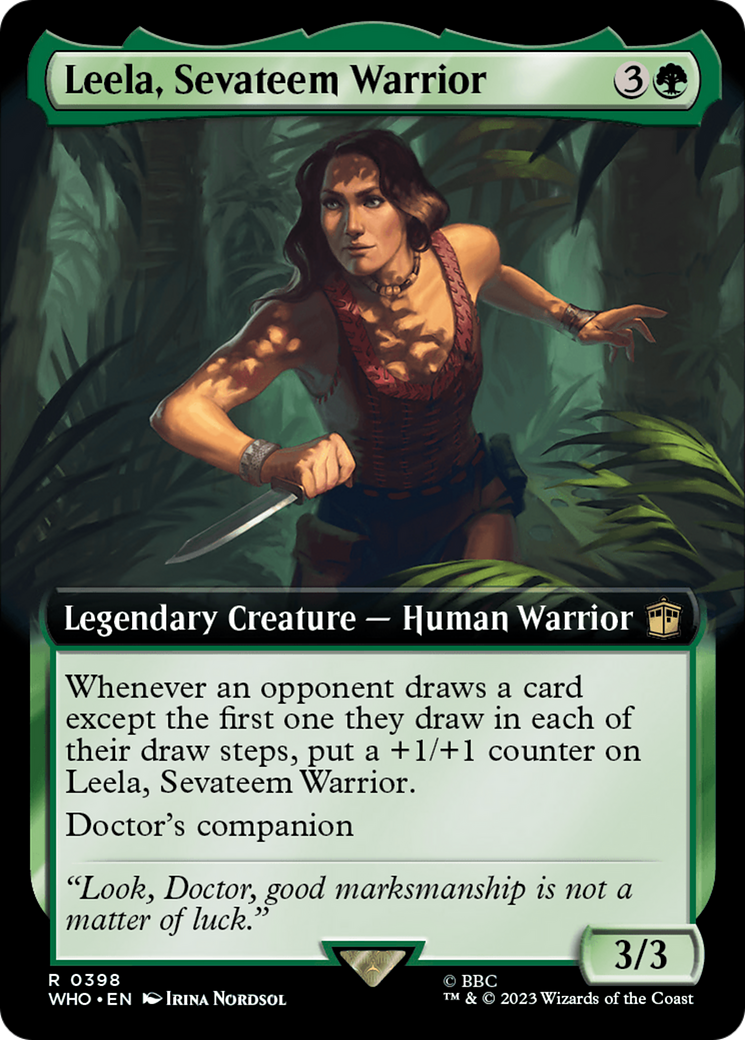 Leela, Sevateem Warrior (Extended Art) [Doctor Who] [Foil]