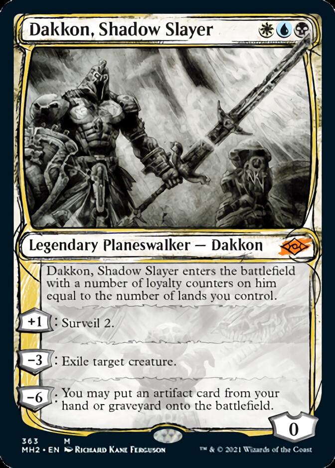 Dakkon, Shadow Slayer (Sketch) [Modern Horizons 2] [Foil]