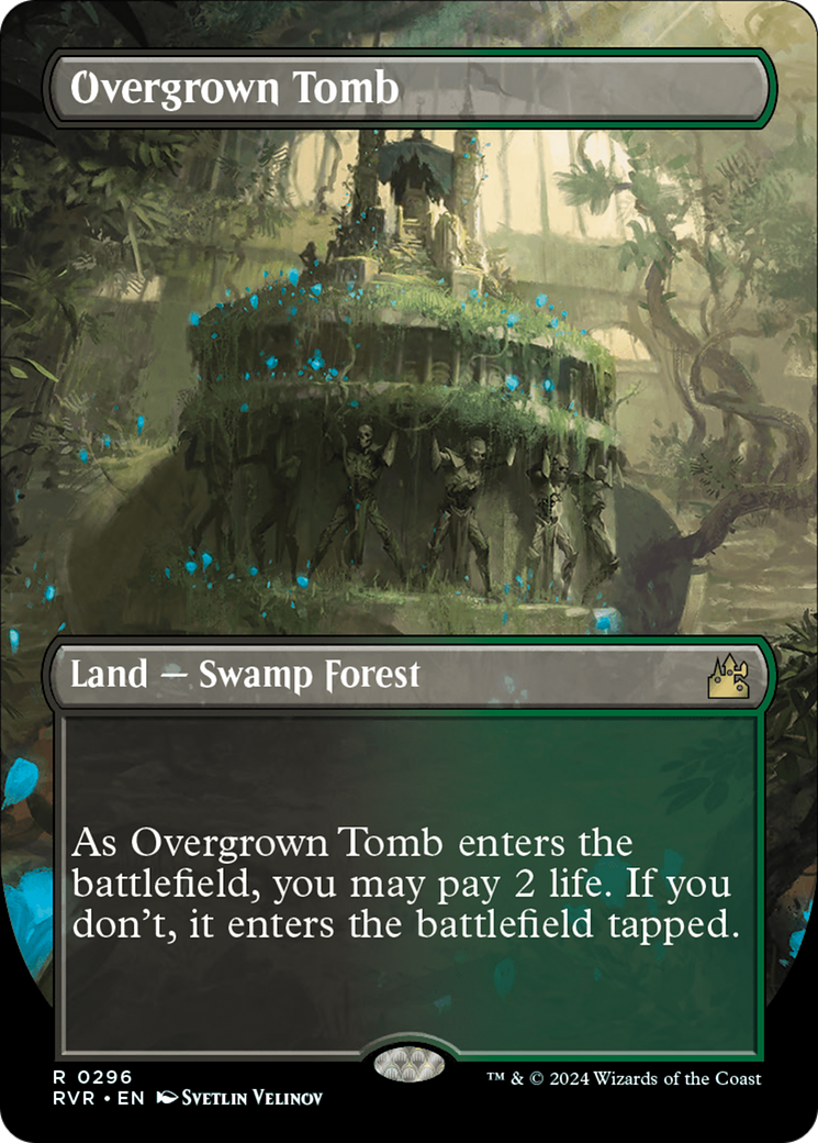Overgrown Tomb (Borderless) [Ravnica Remastered] [Foil]